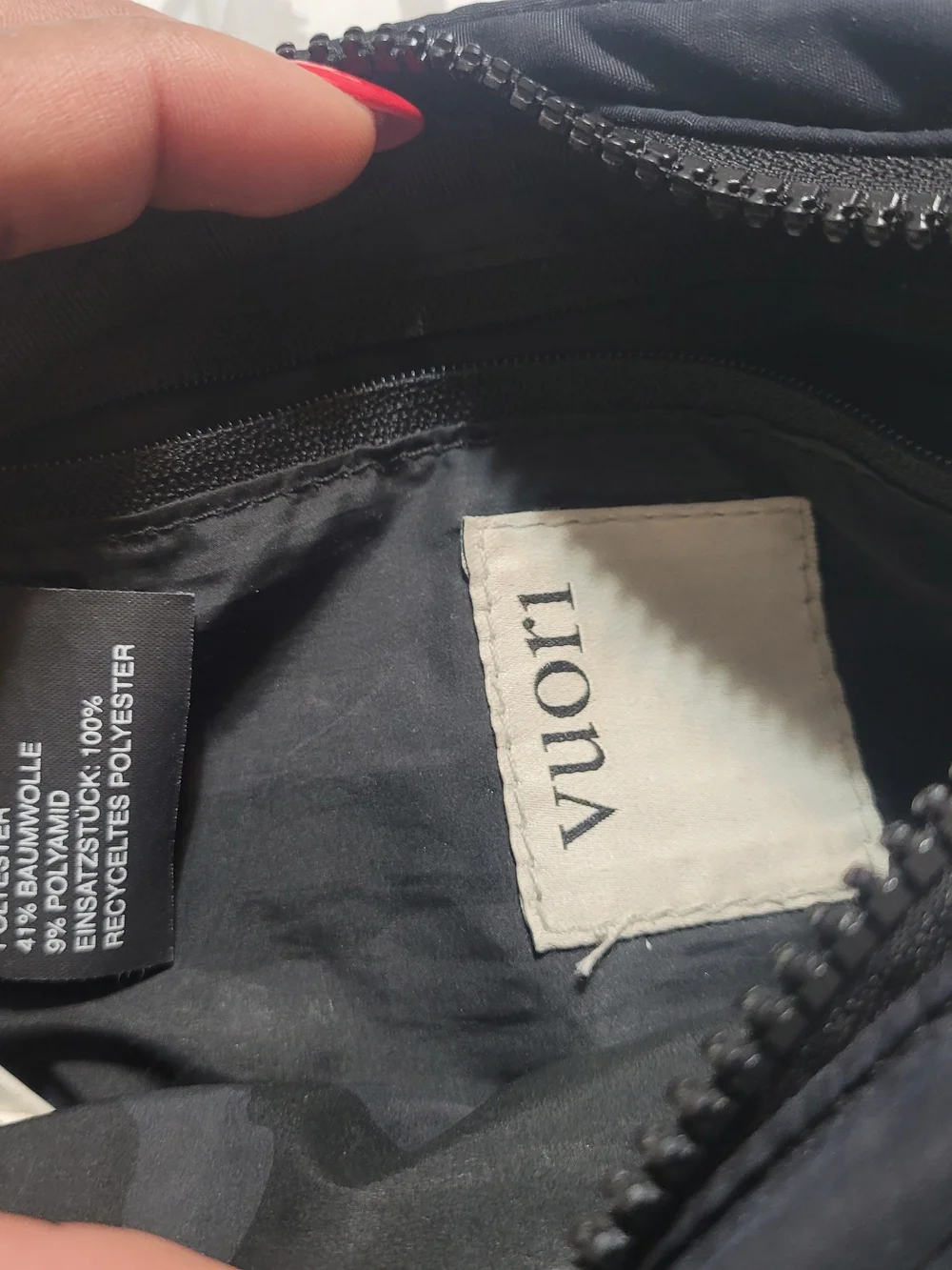 Vuori Black Crossbody Bag with Silver Hardware Everyday Used